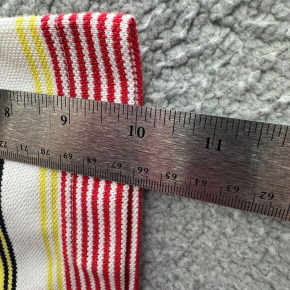 CU‎ Sportswear Mens Polo Shirt 3XL Red Yellow Striped Pullover Short Sleeve - Picture 9 of 11